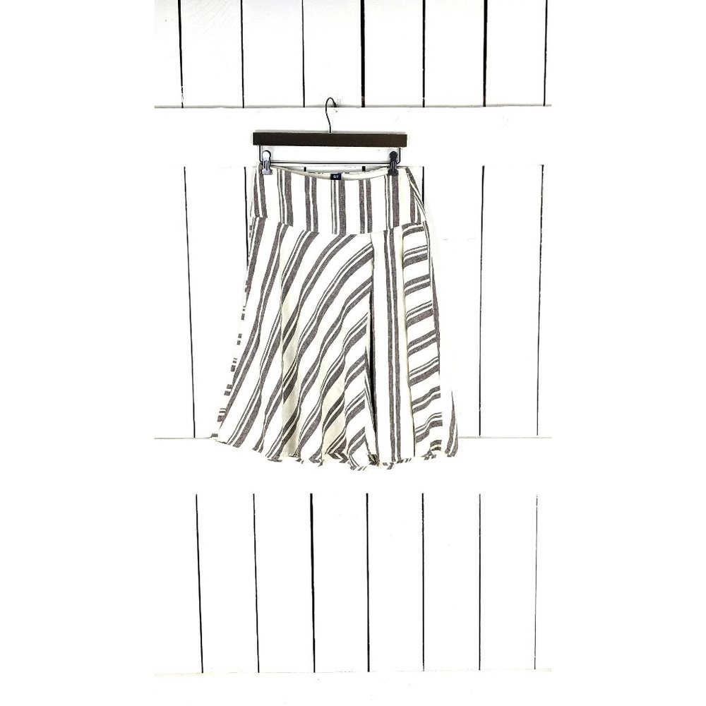 GAP striped linen summer midi skirt 2R